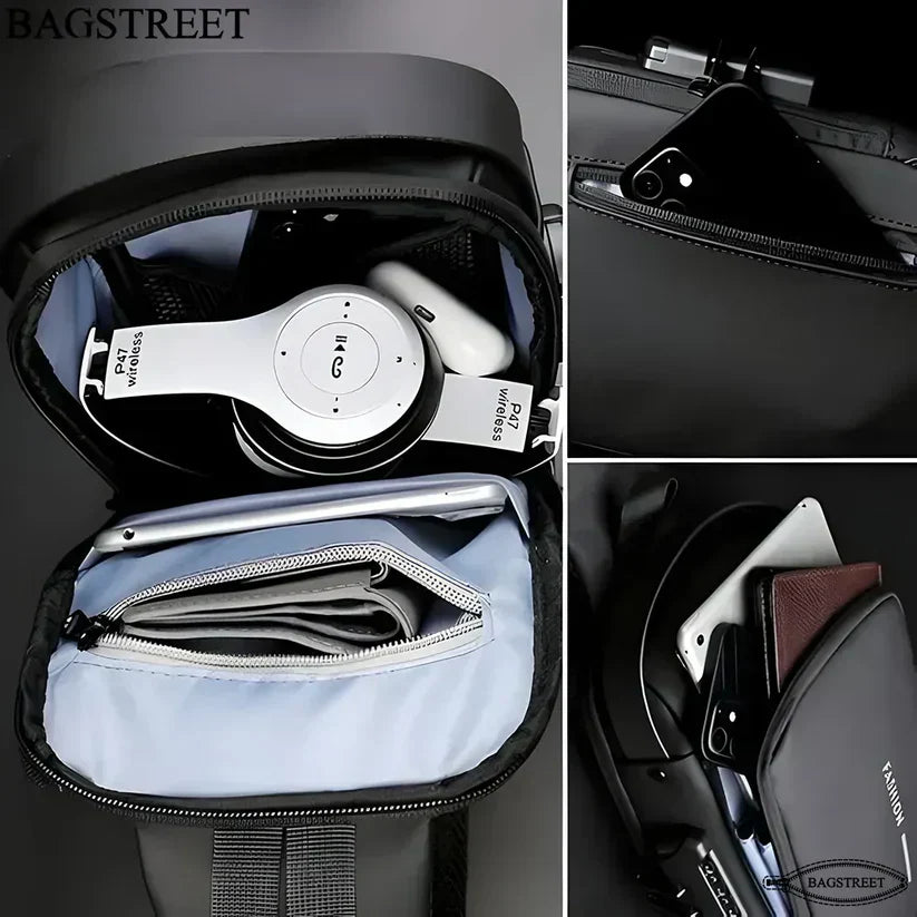 Crossbody Tech Sling Bag With USB Charging Port