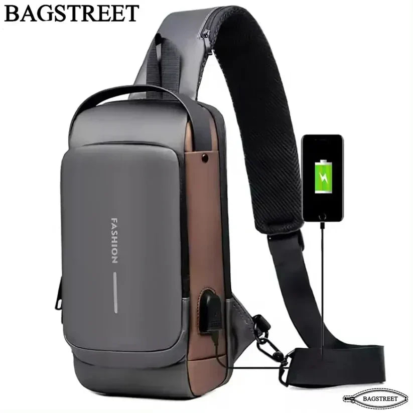 Crossbody Tech Sling Bag With USB Charging Port